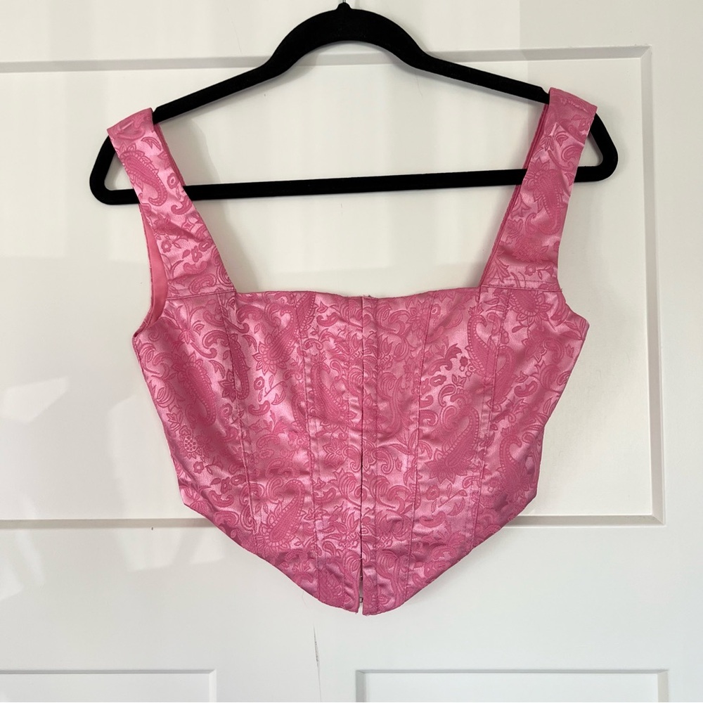 Princess Polly Satin Cropped Corset Size 4